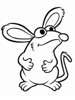 A coloring page of bear in the big blue house